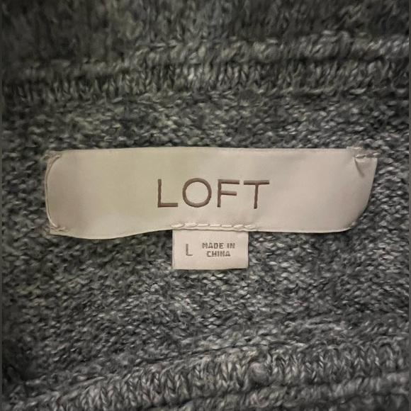 LOFT Charcoal Cozy Cowl Neck Sweater - Picture 6 of 7